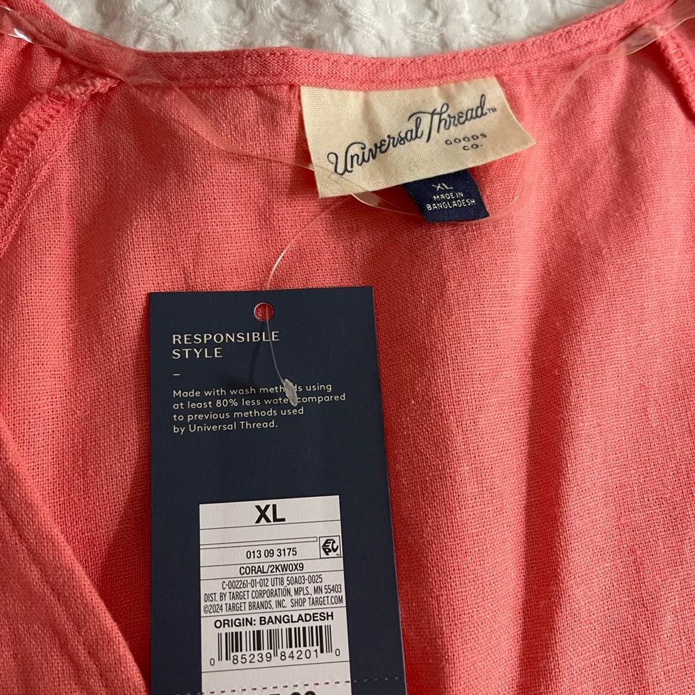 Universal Thread Coral Ruffle Blouse - Picture 2 of 2